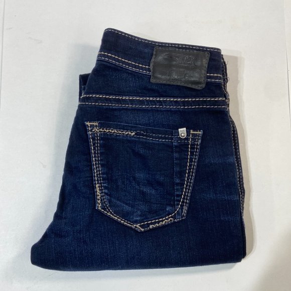 Silver Jeans Suki High Straight Denim Jeans Dark Washed - 27 x 34 - Picture 4 of 5